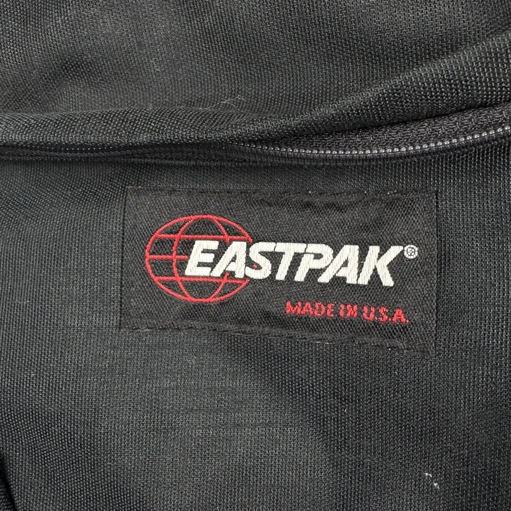 Vintage Eastpak Backpack Iowa‎ Hawkeyes Black Made in USA Embroidered Canvas